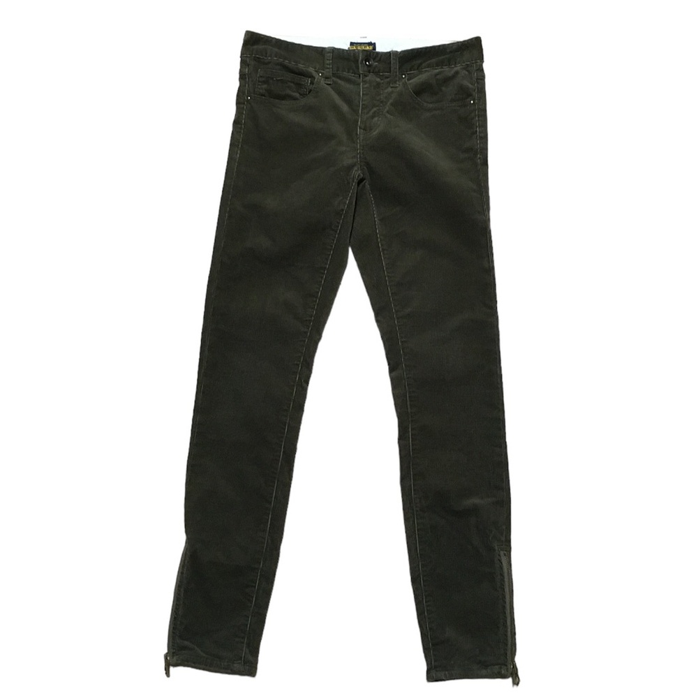 Ralph Lauren Rugby Corduroy Skinny Pant 2 Brown Ankle Zipper Y2K